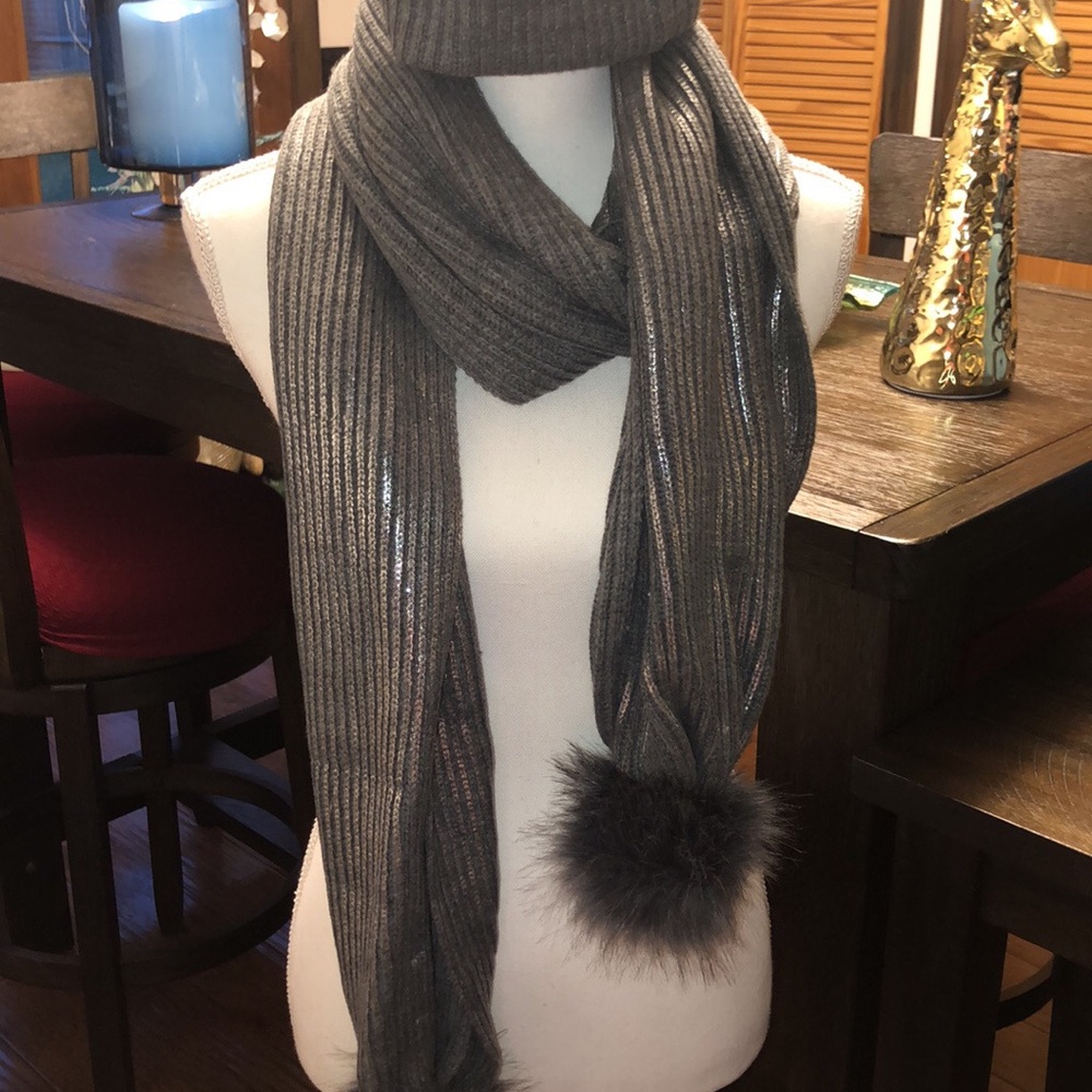 Brand new glitter knit hat and matching scarf